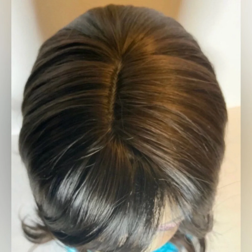 Synthetic Hair Non-lace Brown Wig